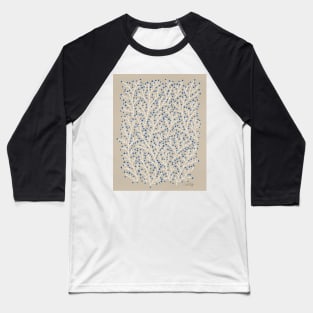 Berry Branches - Blue Tan Baseball T-Shirt